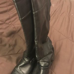 Knee high black boots
